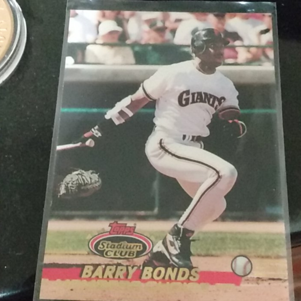 Baseball cardtopps stadium club Barry bonds card